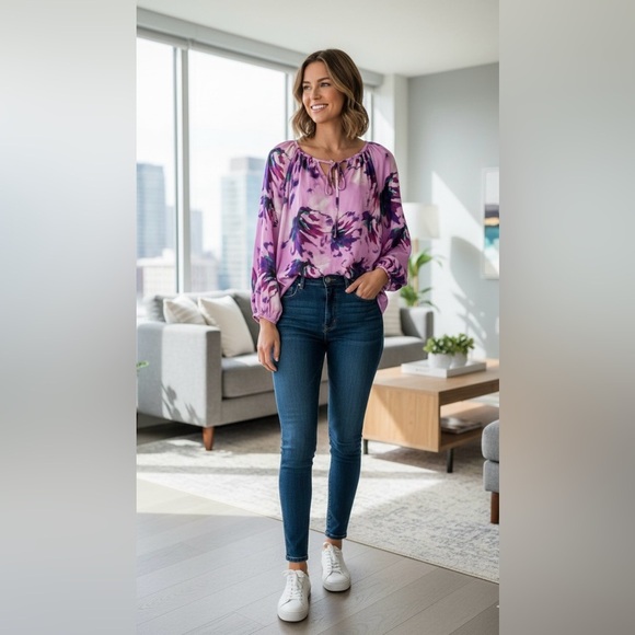 jennifer lopez Tops - 🌸 Blouse Floral Jennifer Lopez (JL) - style Boho Chic